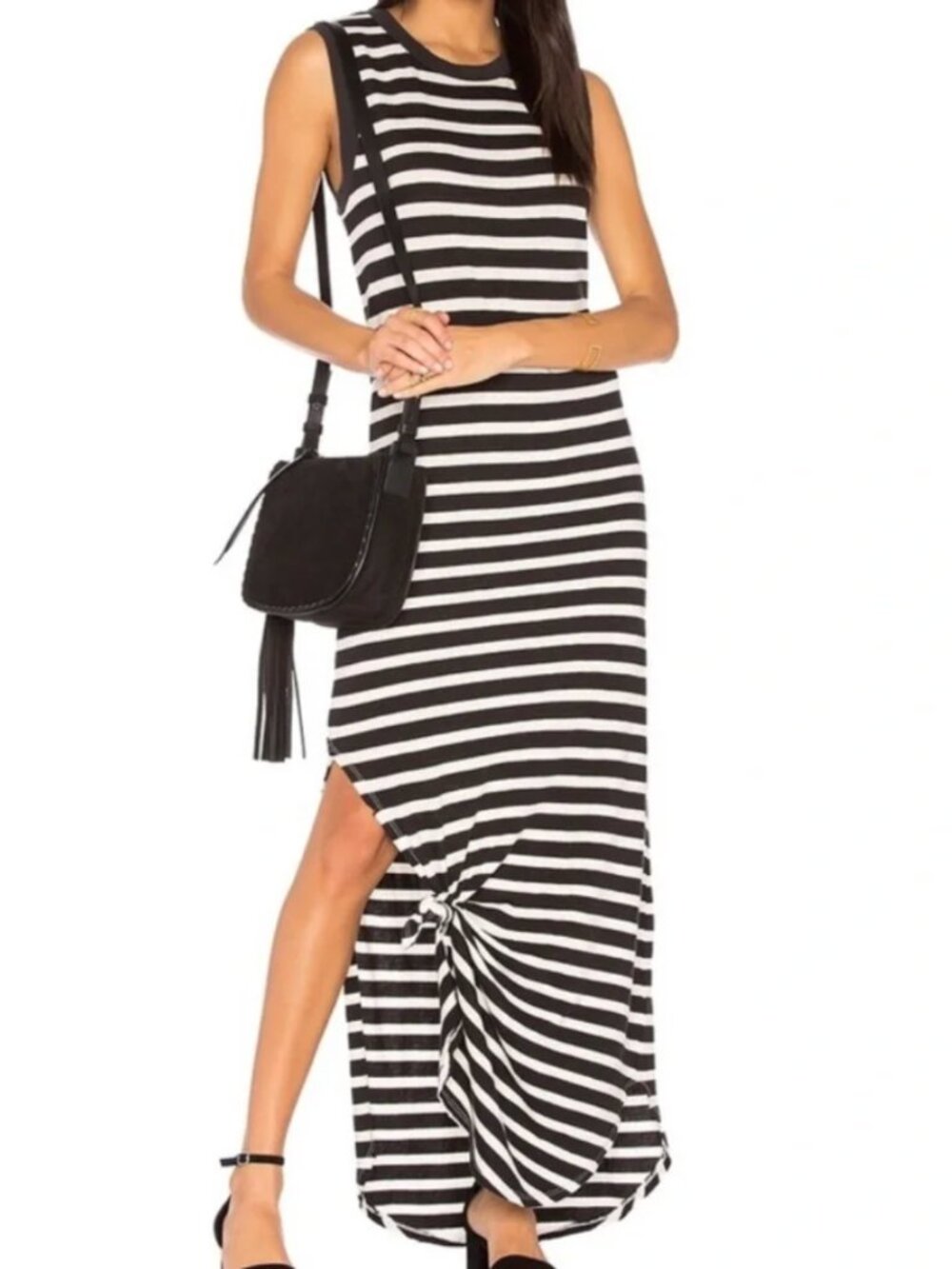 THE GREAT. | 100% Cotton Sleeveless Knotted Tank Dress